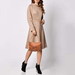 Pre Owned Gucci Brown Leather Small Blondie Hobo