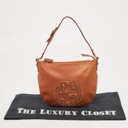 Pre Owned Gucci Brown Leather Small Blondie Hobo