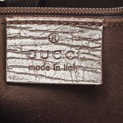 Pre Owned Gucci Brown/Beige GG Canvas and Leather Jackie O Hobo