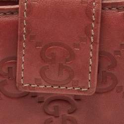Pre Owned Gucci Old Rose Guccissima Leather French Wallet