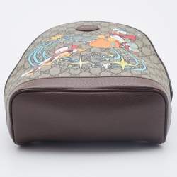 Gucci x Disney Beige GG Supreme Canvas and Leather Donald Duck Backpack