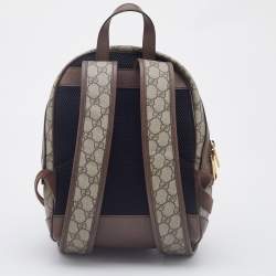 Gucci x Disney Beige GG Supreme Canvas and Leather Donald Duck Backpack