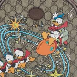 Gucci x Disney Beige GG Supreme Canvas and Leather Donald Duck Backpack