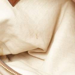 Pre Owned Gucci Beige/Brown GG Canvas and Leather Bella Tote