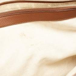 Pre Owned Gucci Beige/Brown GG Canvas and Leather Bella Tote