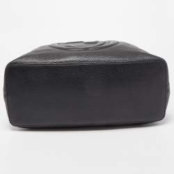 Pre Owned Gucci Black Leather Soho Zip Hobo