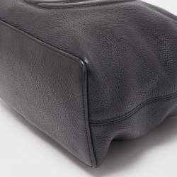 Pre Owned Gucci Black Leather Soho Zip Hobo