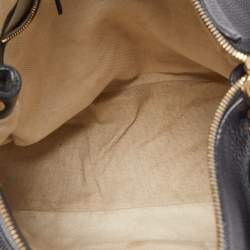 Pre Owned Gucci Black Leather Soho Zip Hobo