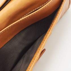 Gucci Tan/Beige GG Canvas and Leather Web Flap Continental Wallet