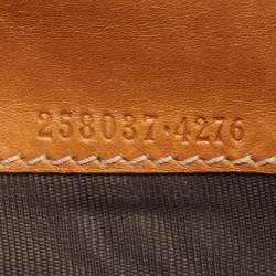Gucci Tan/Beige GG Canvas and Leather Web Flap Continental Wallet
