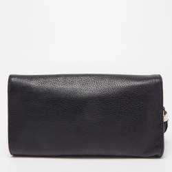 Pre Owned Gucci Black Leather Soho Clutch