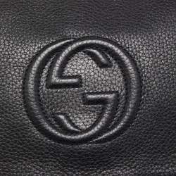 Pre Owned Gucci Black Leather Soho Clutch