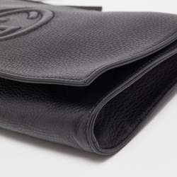 Pre Owned Gucci Black Leather Soho Clutch