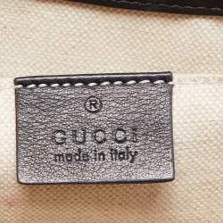 Pre Owned Gucci Navy Blue Guccissima Leather Medium Emily Chain Shoulder Bag