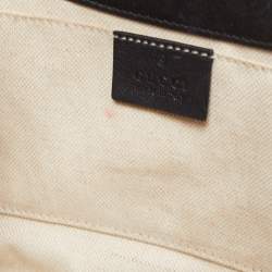 Pre Owned Gucci Navy Blue Guccissima Leather Medium Emily Chain Shoulder Bag