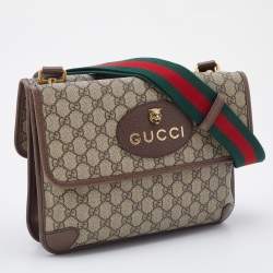 Gucci Beige GG Supreme Canvas and Leather Small Neo Vintage Messenger Bag