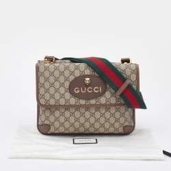 Gucci Beige GG Supreme Canvas and Leather Small Neo Vintage Messenger Bag