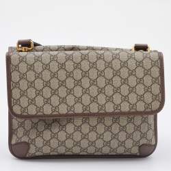 Gucci Beige GG Supreme Canvas and Leather Small Neo Vintage Messenger Bag