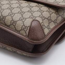Gucci Beige GG Supreme Canvas and Leather Small Neo Vintage Messenger Bag
