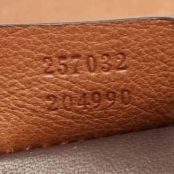 Pre Owned Gucci Brown/Beige Leather and Python Marrakech Chain Bag