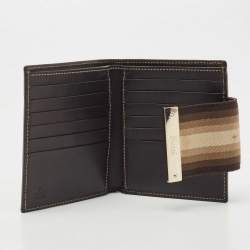 Gucci Ebony/Beige GG Supreme Canvas Ladies Web Wallet