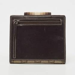 Gucci Ebony/Beige GG Supreme Canvas Ladies Web Wallet