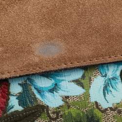 Pre Owned Gucci Beige GG Supreme Canvas and Suede Small Dionysus Floral/Bee Applique Shoulder Bag