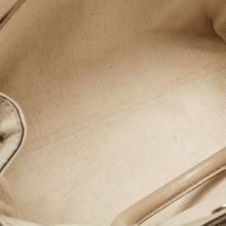 Pre Owned Gucci Beige GG Canvas and Leather Medium Sukey Tote