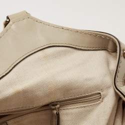Pre Owned Gucci Beige GG Canvas and Leather Medium Sukey Tote