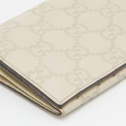 Gucci Cream Guccissima Leather Flap Continental Wallet