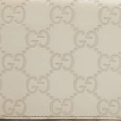 Gucci Cream Guccissima Leather Flap Continental Wallet
