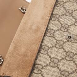 Gucci Beige GG Supreme Canvas and Suede Super Mini Dionysus Shoulder Bag