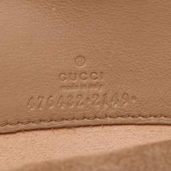 Gucci Beige GG Supreme Canvas and Suede Super Mini Dionysus Shoulder Bag