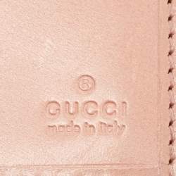 Pre Owned Gucci Old Rose/Beige GG Canvas Continental Wallet