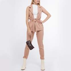 Pre Owned Gucci Brown Guccissima Leather Interlocking G Wristlet Clutch