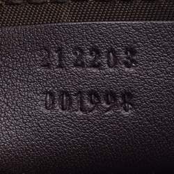 Pre Owned Gucci Brown Guccissima Leather Interlocking G Wristlet Clutch