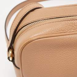 Pre Owned Gucci Beige Leather Small Soho Disco Crossbody Bag