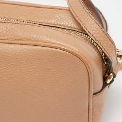 Pre Owned Gucci Beige Leather Small Soho Disco Crossbody Bag