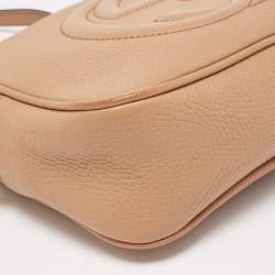 Pre Owned Gucci Beige Leather Small Soho Disco Crossbody Bag