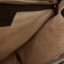 Pre Owned Gucci Brown/Beige GG Canvas and Leather Large Emily Chain Shoulder Bag