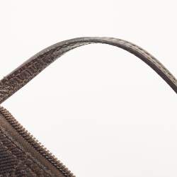 Gucci Dark Brown GG Canvas and Leather Boat Pochette Bag