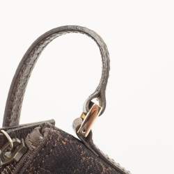 Gucci Dark Brown GG Canvas and Leather Boat Pochette Bag