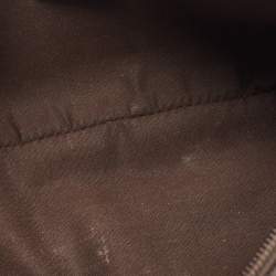 Gucci Dark Brown GG Canvas and Leather Boat Pochette Bag
