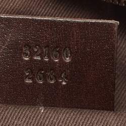 Pre Owned Gucci Beige/Brown GG Canvas and Leather Zip Hobo