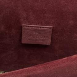 Pre Owned Gucci Old Rose/Beige GG Blooms Supreme Canvas and Suede Mini Dionysus Shoulder Bag
