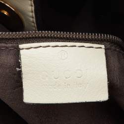Pre Owned Gucci Off White Guccissima Leather Large Sukey Tote