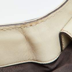 Pre Owned Gucci Off White Guccissima Leather Large Sukey Tote