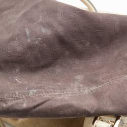 Pre Owned Gucci Off White Guccissima Leather Large Sukey Tote