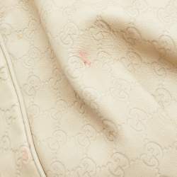 Pre Owned Gucci Off White Guccissima Leather Large Sukey Tote
