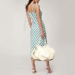 Pre Owned Gucci Off White Guccissima Leather Large Sukey Tote